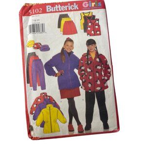 BUTTERICK | Vintage 1997 Kid's Winter Clothing Pattern #5102 | Sizes 7 8 10